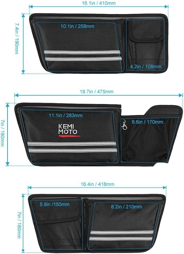 KEMIMOTO Motorcycle Rear Trunk Organizer Hard Liner Bag Compatible with Street Glide Road King Road Glide Trike 2014-2024 2025