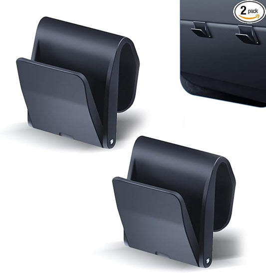 2 PCS Car Glove Box Hooks, Clip-on Design Passenger Seat Storage Hanger, Sturdy Car Interior Travel Storage Organizer for Bag, Umbrella, Compatible with Model Y/3 2025-2026 (Black)