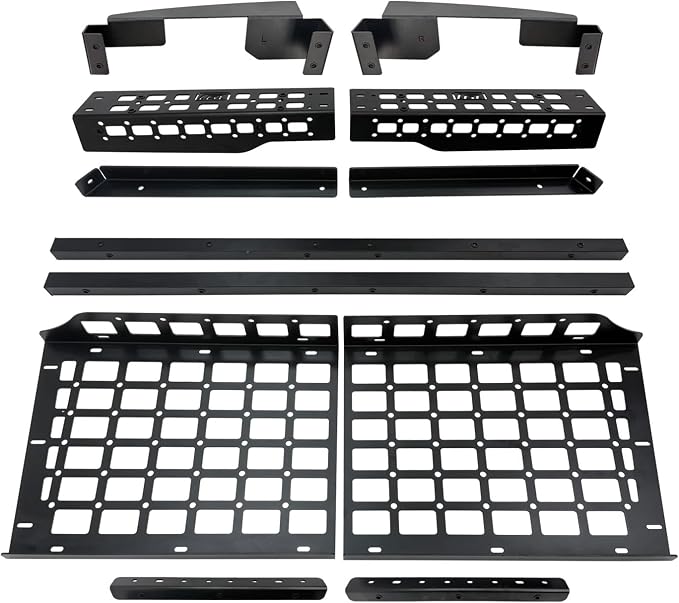 HIGH FLYING for Toyota RAV4 2026 2027 Interior Storage Molle Panel Cargo Shelf Trunk Organizer Luggage Carrier Rack Modular System Aluminum (Middle Shelf)