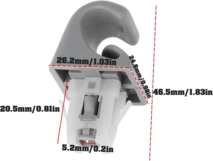 2PCS Car Sun Visor Clip Hook Bracket 74348-06030 Compatible with Camry 2002-2008 Compatible with Corolla 2003-2008