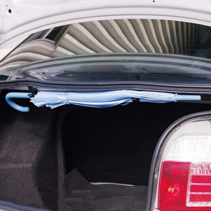 2 Pcs Black Car Umbrella Holder,Trunk Hooks Hanger Holder Clip,Universal Headrest Organizer Clip Portable Umbrella Trunk Back Car Purse Stand Bags Holder, Multifunctional Back Seat Hanging Hooks
