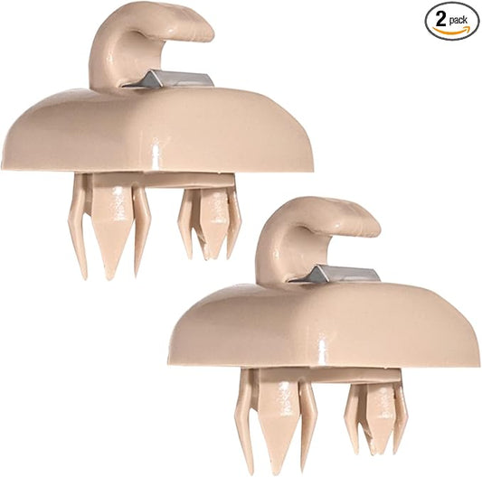 2 PCS Visor ClipsInner Sun Visor Hook Clips, Car Interior Visor HolderHook Compatible with Audi TT A1 A3 A4 A5 Q3 Q5 S3 S4 S5，Replace 8U0857562A (Beige)