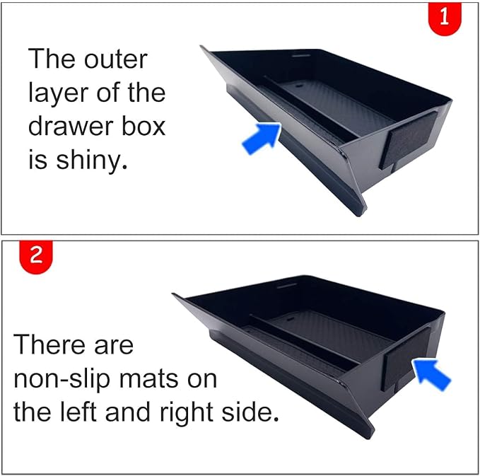 Moonlinks For Tesla Model S/Model X Center Console Drawer Box, Center Console Cubby Drawer Storage Box Customized for Tesla Model S/Model X 2012-2020 2021