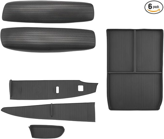 CDEFG 6Pcs for 2021-2025 2026 Toyota Sienna Center Console Cover for for 2021-2026 Toyota Sienna Accessories Dashboard Cover Dash Mat & Armrest Lid Barrier & Armrest Cover TPE Anti Slip Mats