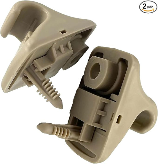 2pcs 85235-B1000 Sun Visor Retainer Clip Holder Hook Support Fastener Bracket Beige Compatible with H-yundai E-lantra S-onata Getz 2017-2023