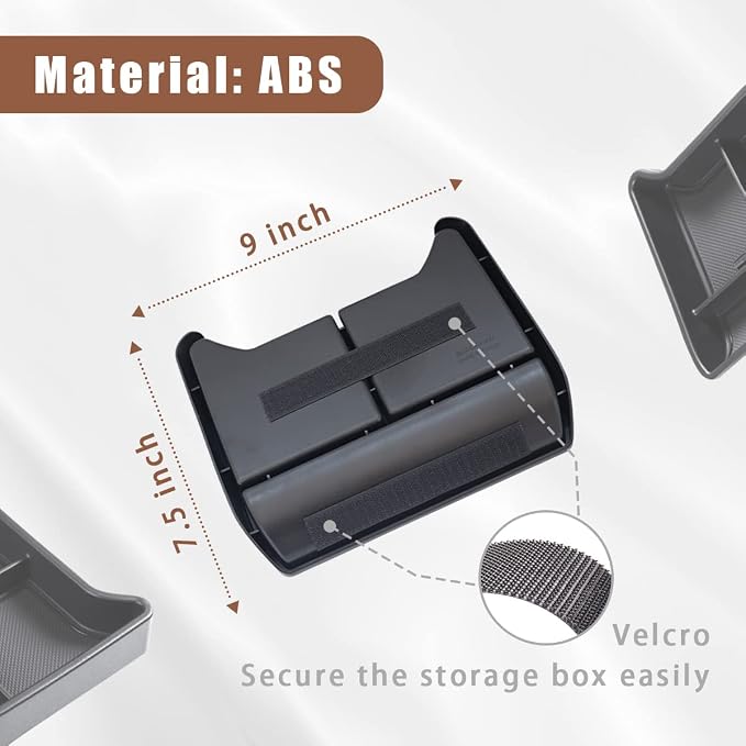 Muslogy for 2022 VW ID.4 Storage Box Organizer Center Console Tray Interior Accessories Compatible with Volkswagen ID 4 ID4 2021-2022 (2021-2022 Lower Center Console Tray)
