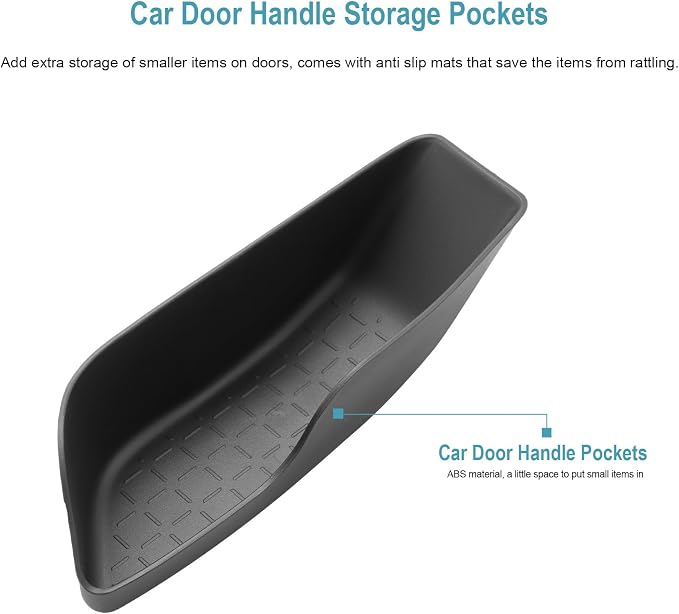 CDEFG 4Pcs for 2026 Toyota RAV4 Center Console Organizer Door Handle Pockets Trash Can Storage Box for 2026 Toyota RAV4 (LE/SE/XLE Premium/Woodland/XSE/Limited) Accessories
