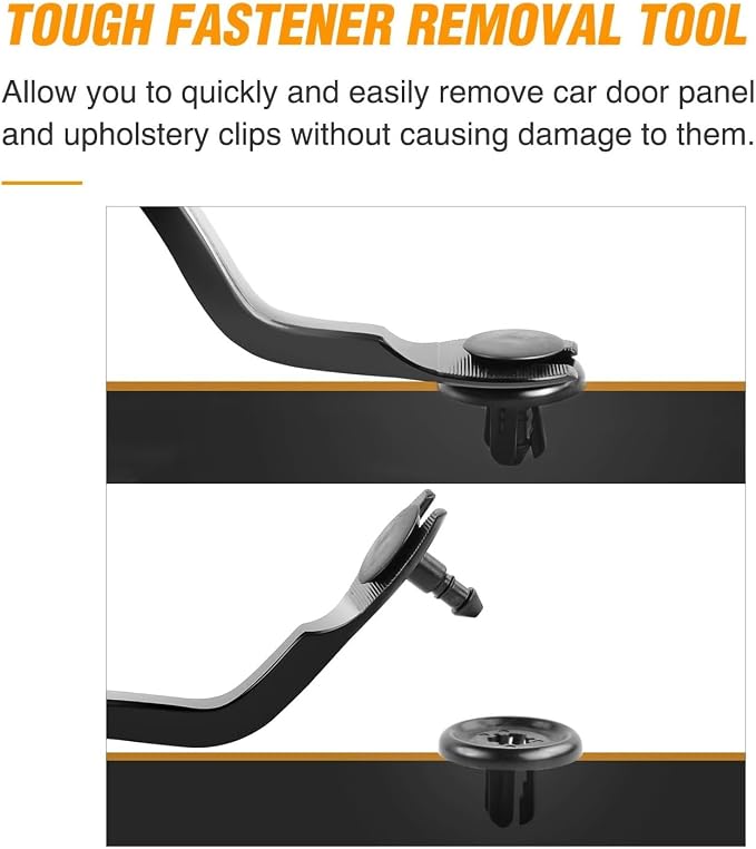 GOOACC Car Panel/Upholstery Remover Ergonomic Stainless Steel Fastener Remover - Easily Removes Plastic Fasteners Reduces Damage to Panels and Loss of Clips Green