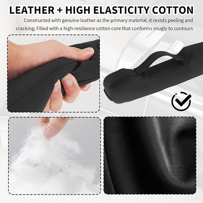 2PCS Car Seat Gap Filler with Retaining Ring Design,Soft Car Gap Fillers Between Seats Avoids Items Falling Out of Gaps,Upgraded Cars Gaps Seat Filler Hard to Shift