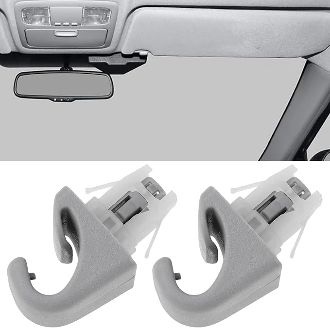 2PCS Car Sun Visor Clip Hook Bracket 74348-06030 Compatible with Camry 2002-2008 Compatible with Corolla 2003-2008