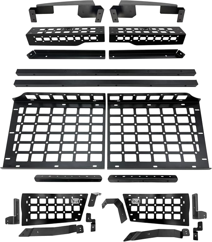 HIGH FLYING for Toyota RAV4 2026 2027 Interior Storage Molle Panel Cargo Shelf Trunk Organizer Luggage Carrier Rack Modular System Aluminum (Shelf+Storage Box)