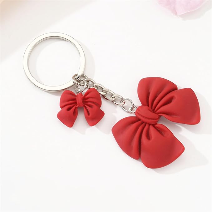 15 pcs Bow Car Air Freshener with Car Mini Hooks Coquette Cute Girly Car Decor Accessories Interior Aesthetic Decorations Stuff for Women Girl (Red, Medium)
