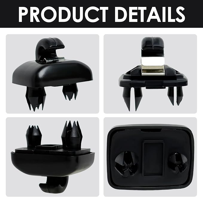 2015 Q5 Sun Visor Clip Replacement Compatible with Audi, Sunvisor Inner Clip for A1 A3 A4 A5 A6 Q3 Q5 S3 S4 S5 TT, ABS Construction Interior Sunscreen Holder Hook, OEM #8U0857562A (1Pcs Black)