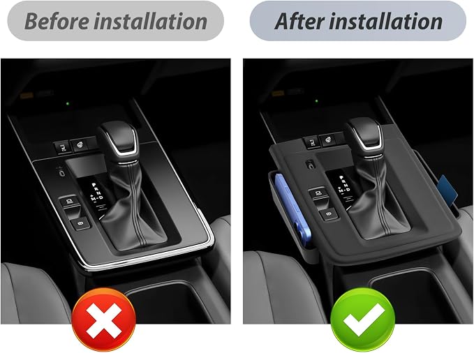 SKTU for 2026 Toyota Corolla Cross Gear Shift Panel for 2026+ Toyota Corolla Cross (XLE/Hybrid XSE) Center Console Organizer 2026 Corolla Cross Accessories Rubber Passenger Side Storage Box Durable