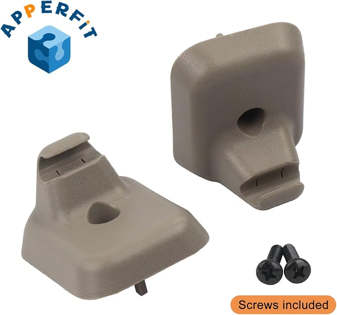 Sun Visor Clip Retainer Holder (Gray) w/Screws for Sunvisor Panel Driver & Passenger Side AL3Z-1504132-AA Compatible with Ford F150 2009-2014 Visor Mount Accessories