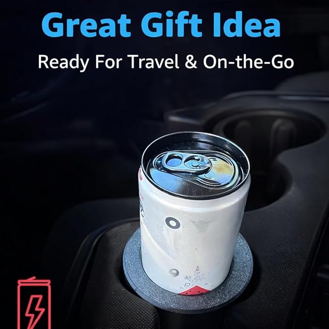Slim Can Cup Holder Insert Adapter for Car | Fits 8.4oz & 12oz Skinny Cans | Reversible Wiggle-Free Design | Heat-Resistant | Compatible with Skinny Energy Drinks