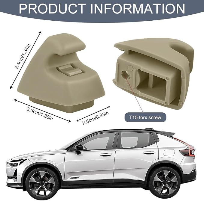 2PCS Car Sun Visor Clips, Visor Clips for Cars, Sun Visor Hook Clip Bracket Replacement 95994975 95994976, Car Visor Support Holder Bracket Hanger for Cruze 2011-2016 Verano 2012-2017 (Beige)