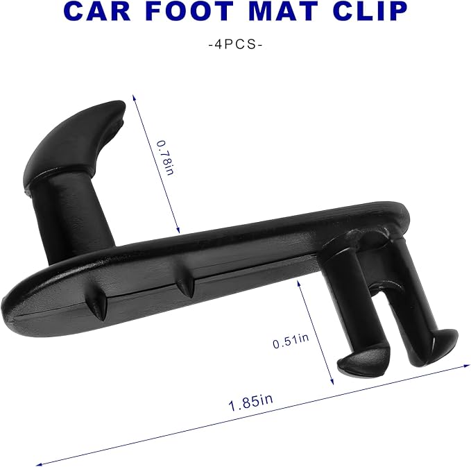 4 PCS Car Floor Mat Clips, Carpet Fixing Buckle Replacement #08210-00820 08211-00720, Multipurpose Locking Clamps Auto Cargo Mat Fixing Hooks, Interior Car Accessories