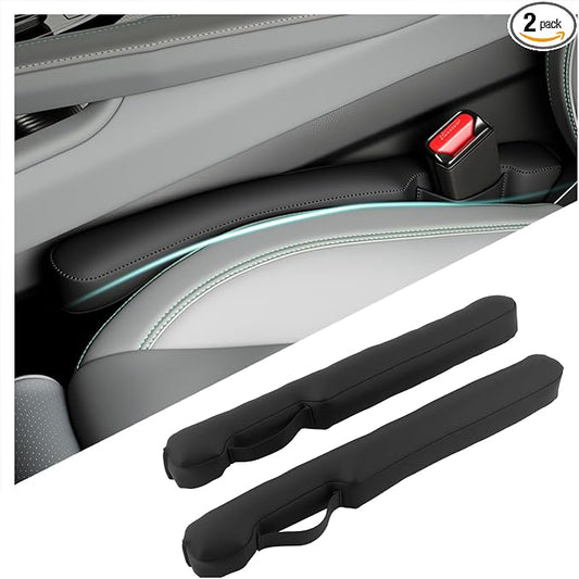 Aokdom 2026 Latest 2PCS Upgraded Car Seat Gap Filler with Fixing Ring,Elastic Car Gap Filler to Avoid Dropping Cell Phones/Keys,Essential Cars Gaps Seat Fillers Cars Accessories