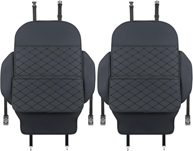 TAIKOO Seat Back Protector,Shields Seat Backs From Kicks and Adds Storage | kick mats back seat protector easy to install and clean, well-crafted, sturdy, durable and stylish.2 Pack