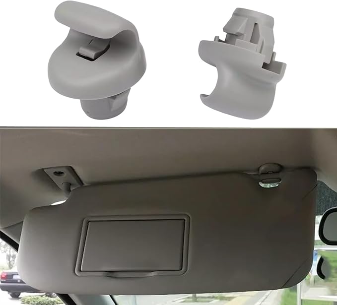 96409BC402 Car Sun Visor Clip Plastic Hook Clip Sun Visor Clip Retainer Compatible with Nissan 350Z Frontier Versa Note FX45 FX35 G35 96409EA00A (2 pcs)