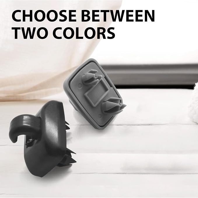 2 PCS Interior Sun Visor Hook Clips, Upgraded Car Visor Holder Hook, OEM# 8E0857563AE59, 8U0857562A, Compatible with A1 A3 A4 A5 S3 S4 S5 Q3 Q5 (Gray)