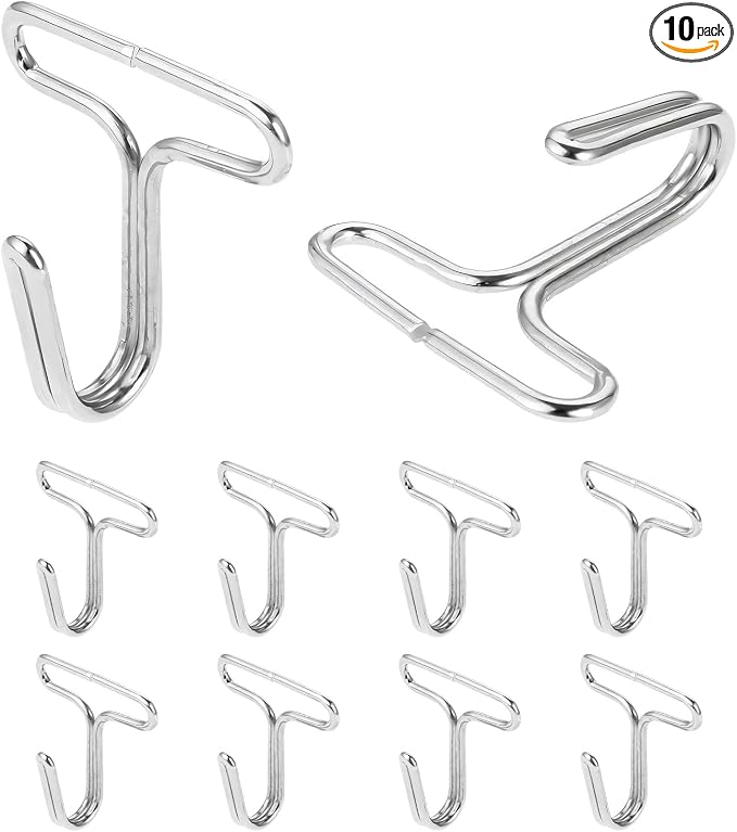 10 PCS Car Seat Cover Hooks, Metal Auto Seat Cushion Fixing Hanger Fastener Hook, Universal Headrest Cover Locking Clip Replacement for Cars Trucks SUVs, Car Accessories