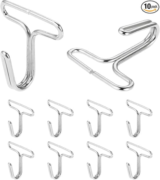 10 PCS Car Seat Cover Hooks, Metal Auto Seat Cushion Fixing Hanger Fastener Hook, Universal Headrest Cover Locking Clip Replacement for Cars Trucks SUVs, Car Accessories