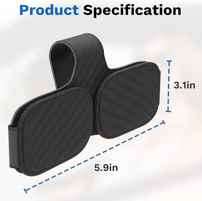 BFXM Sunglass Holder for Car Double Clip, Car Accessories Sunglasses Clip for Car Visor, Magnetic Leather for Car Visor, Cars Sun Visor Ticket Card Clip