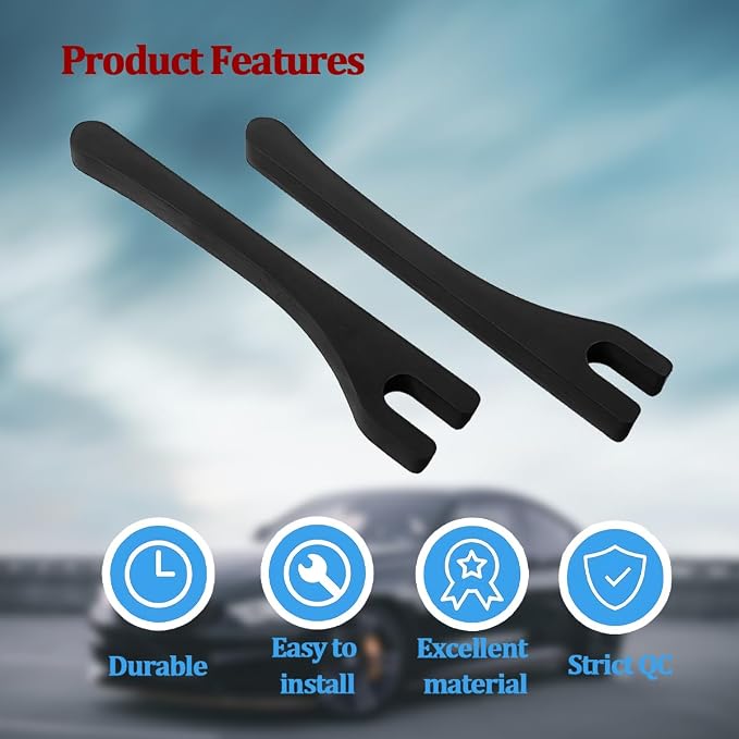 Car Seat Gap Filler, 2PCS Between Seat and Centre Console No Drop Vehicle Gap Plug, Automotive Interior Front Chair Blocker Stop Things from Dropping, Universal for SUV Caravan Truck (Black)