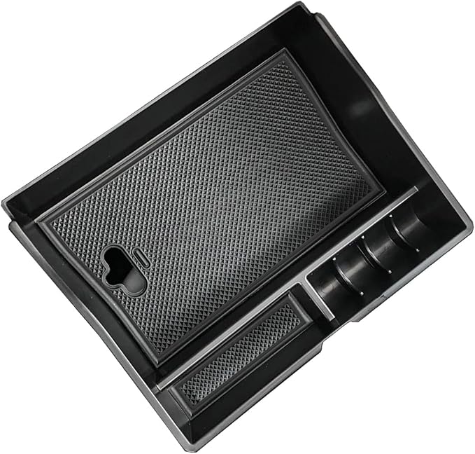 EDBETOS Center Console Organizer Tray Compatible with Toyota Sienna Accessories 2011-2015 2016 2017 2018 2019 2020 Secondary Armrest Storage Glove Box Dividers MPV ABS Black Materials (Black Trim)