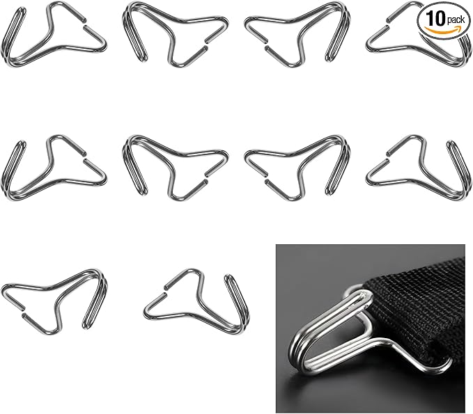 10 PCS Car Seat Cover Hooks, Metal Seat Cushion Locking Clip Headrest Cover Fixing Hanger Fastener, Vehicle Seats Mat Pad Hanger Hook Installation Replacement for Most Cars SUVs