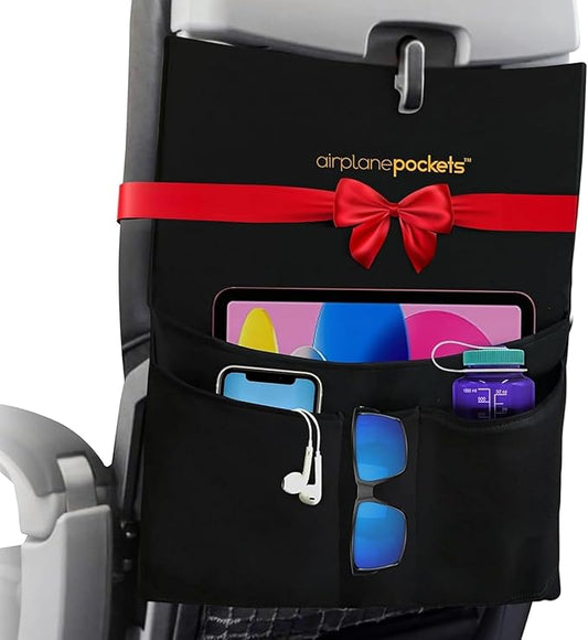 Airplane Pockets - Airplane Accessories - Plane Travel Essentials - Travel Organizer - Seat Storage Organizer - Air Travel Essentials - Seatback Organizer - International Travel Accessories Must Haves
