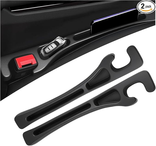 Car Seat Gap Filler Organizer with Cup Coasters,Flexible Car Seat Gap Plug with Storage Slot for Phones/Keys,Universal in Between Cars Seats Catcher Cars Interior Accessories