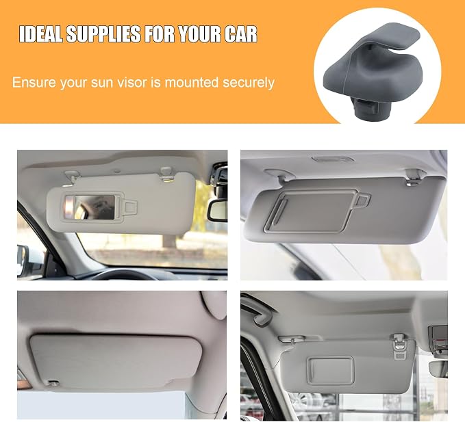 2 Pcs Interior Sun Visor Hook Clip Bracket, Car Sunvisor Retainer Hanger Replacement Parts, Part Number 88217S01A01ZA 88217S04003ZA for Honda Civic Fit Odyssey Accord Ridgeline Pilot CR-V