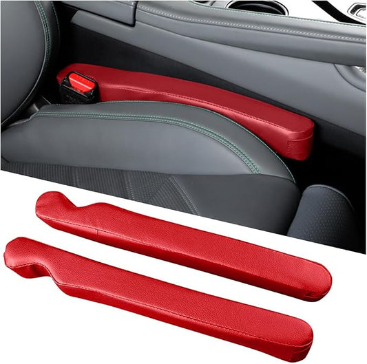Zpana 2PCS Car Seat Gap Filler, Seat Side Guard Gap Stopper Blocker to Stop Things from Dropping, No-Drop Soft Automotive Interior Crevice Catcher Plug, Universal Fit (Red)