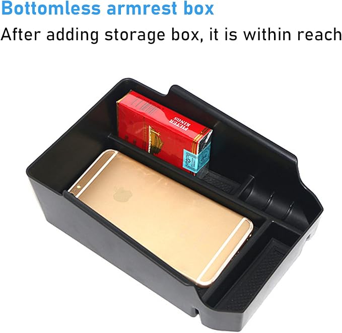 Compatible with BMW X3 Center Console Organizer 2018-2024,for 2019-2024 X4 Console Organizer Tray, for X3 G01/X4 G02 Center Aremrest Secondary Storage Box With Coin Holder(Not Fit 2025+)