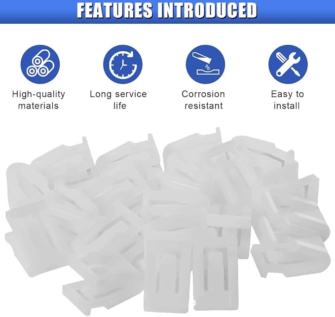 20PCS Car Nylon Retainer Clips - Plastic Front Console Fasteners Car Dashboard Trim Retainer Clip - Universal Radio DVD Dash Panel Clips Replacement for Most Cars (20PCS)