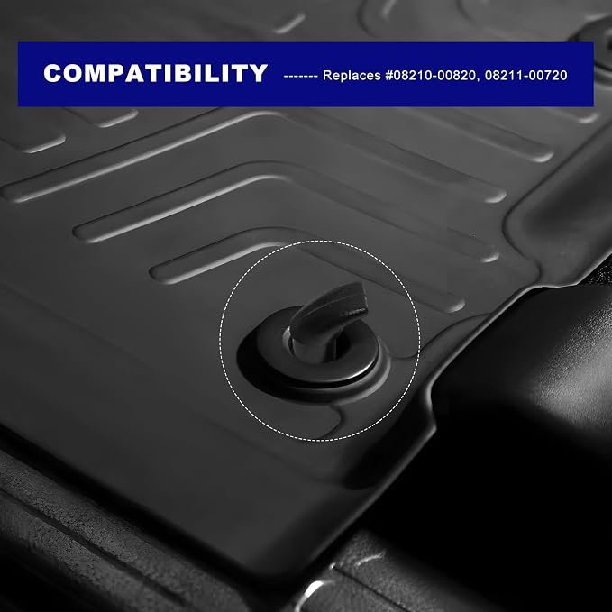 4 PCS Car Floor Mat Clips, Carpet Fixing Buckle Replacement #08210-00820 08211-00720, Multipurpose Locking Clamps Auto Cargo Mat Fixing Hooks, Interior Car Accessories