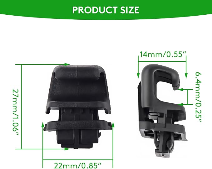 83917S8000CA 4 Pcs Black Rear Door Curtain Hooks No Drill Sun Shade Blind Holders Plastic Car Interior Blind Retainer Clips Compatible with Hyundai Palisade 2020-2024 Replaces 83917-S8000CA 83917S8000