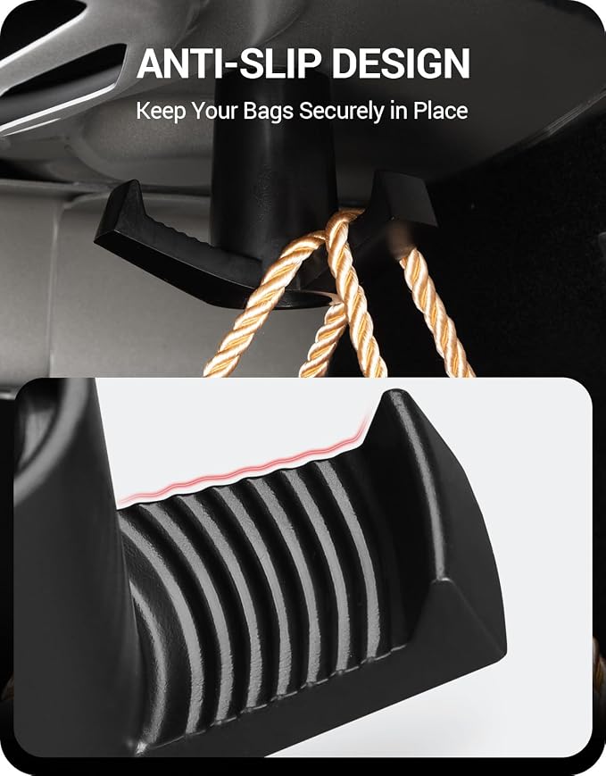BASENOR 2026 Tesla Model 3 Trunk Grocery Bag Hook Trunk Hook [Proprietary Design] for Model 3 Highland Interior Accessories 2017-2026 Black (Standard/Premium/Performance)