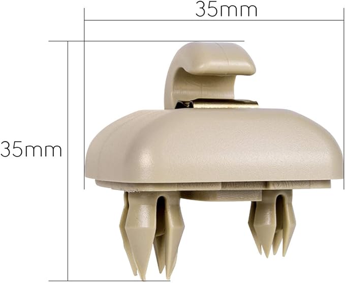 runmade Interior Sun Visor Hook Clip Bracket Replacement for Audi A1 A3 A4 A5 Q3 Q5 Dark Beige 8E0 857 562