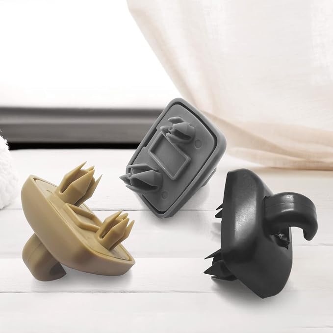 2PCS Inner Sun Visor Clips, Upgraded Car Visor Holder Hook - Compatible with Audi A1 A3 A4 A5 Q3 Q5 S3 S4 S5 TT, OEM: 8U0857562A (Gray)