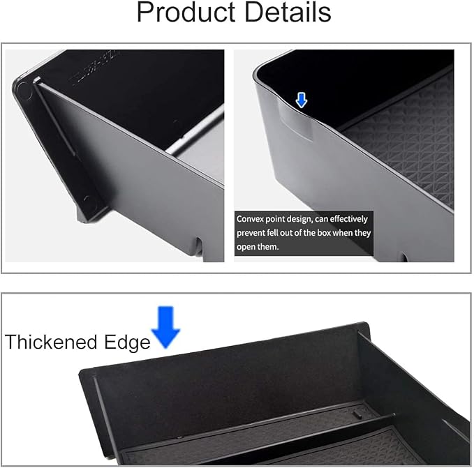 Moonlinks For Tesla Model S/Model X Center Console Drawer Box, Center Console Cubby Drawer Storage Box Customized for Tesla Model S/Model X 2012-2020 2021