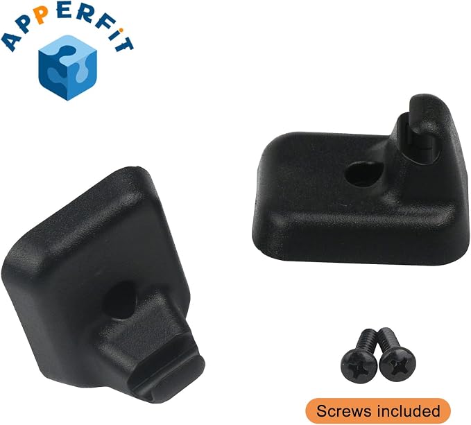 Sun Visor Clip Retainer Holder (Black) w/Screws for Sunvisor Panel Driver & Passenger Side AL3Z-1504132-AC Compatible with Ford F150 2009-2014 Visor Mount Accessories