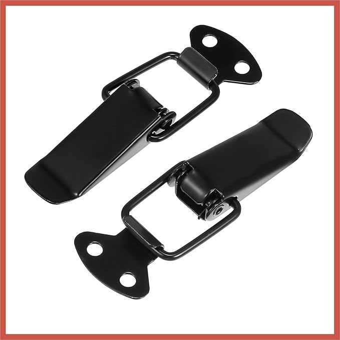 ACROPIX Universal Car Bumper Security Hook Lock Clips Quick Release Hook Clips for Car Trunk Quick Release Fasteners for Trunk Bumpers Fenders Black 80x28mm 2pcs Car Parts