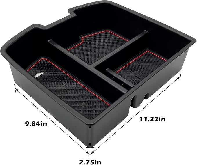 Center Console Organizer Tray Compatible with 2007-2014 GMC Sierra Chevy Silverado Tahoe Yukon Suburban - Accessories Replaces 19166288