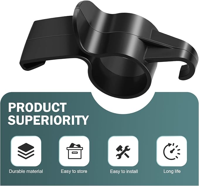 2 PCS Car Trunk Holders, Multifunctional Trunk Hooks for Fishing Rod Handbag Shopping Bag, Portable Car Umbrella Holder Clip, Universal Interior Storage Hanger for Cars (Black)