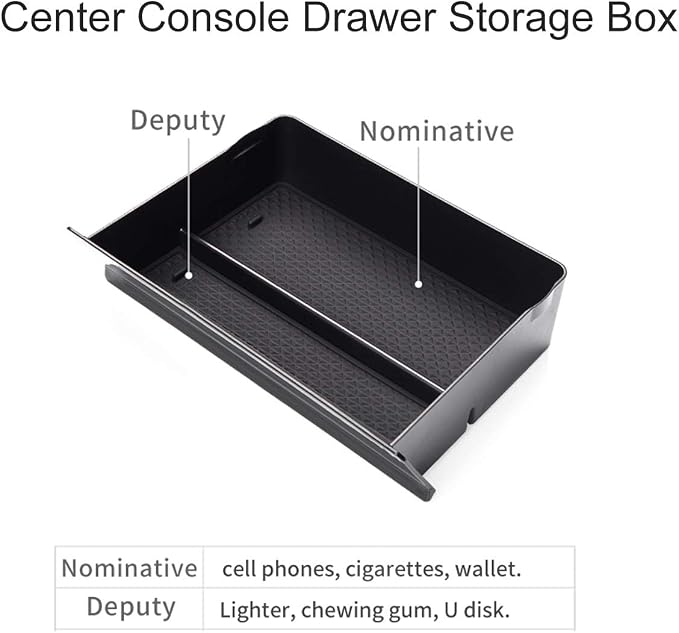 Moonlinks For Tesla Model S/Model X Center Console Drawer Box, Center Console Cubby Drawer Storage Box Customized for Tesla Model S/Model X 2012-2020 2021