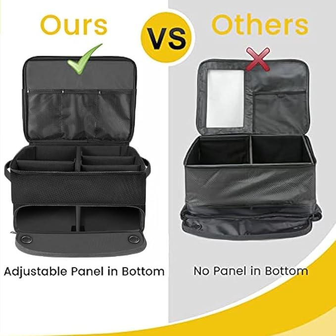 2 Layer Golf Trunk Organizer, Golf Gifts for Men, Car Organizers and Storage with Separate Ventilated Compartment for 2 Pair Shoes, Waterproof Car Organization Bag, Gifts for Golfers